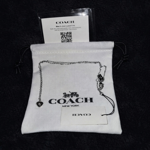 Coach Jewelry - Coach Silver Heart Necklace‎